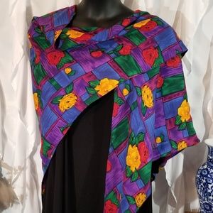 Jewel-toned "stained glass" colorful wrap